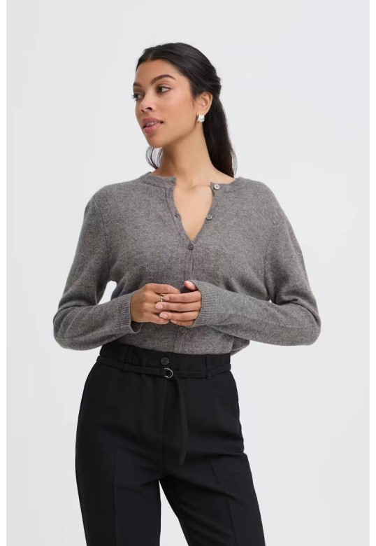 BYOSANNA Cardigan Mid Grey Melange