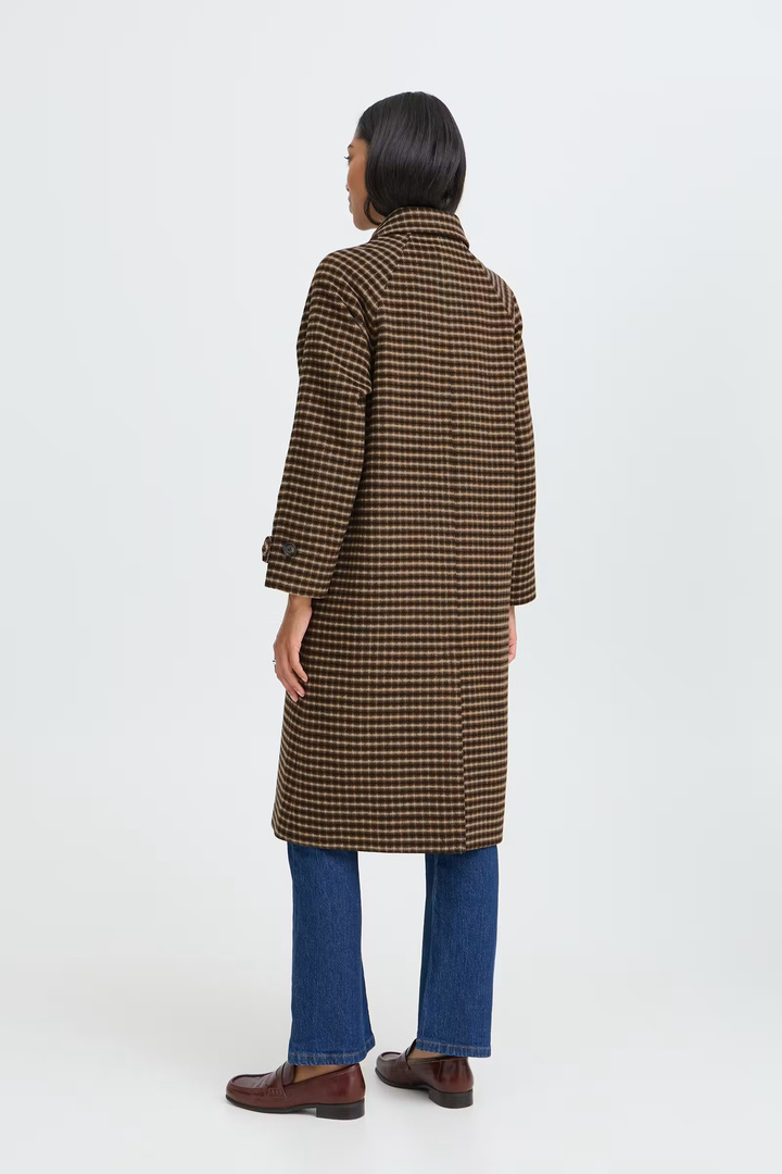 BYCAMIO Coat Olive Night Check / Green