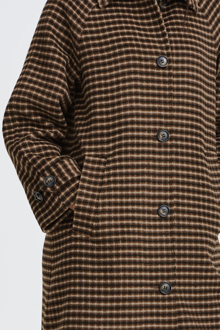 BYCAMIO Coat Olive Night Check / Green
