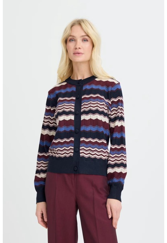 BYMMORLA Cardigan Zig Zag Bright Cobalt / Blue