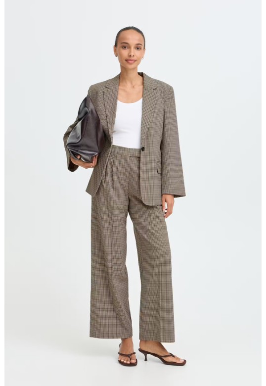 BYESTOLO Blazer Sepia Check / Green