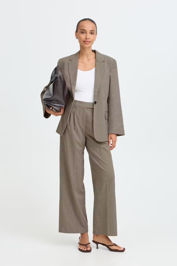 BYESTOLO Blazer Sepia Check / Green