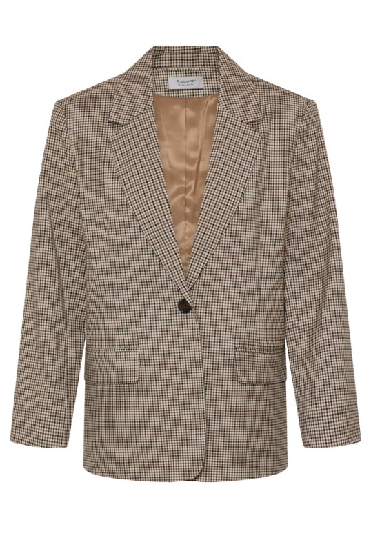 BYESTOLO Blazer Sepia Check / Green
