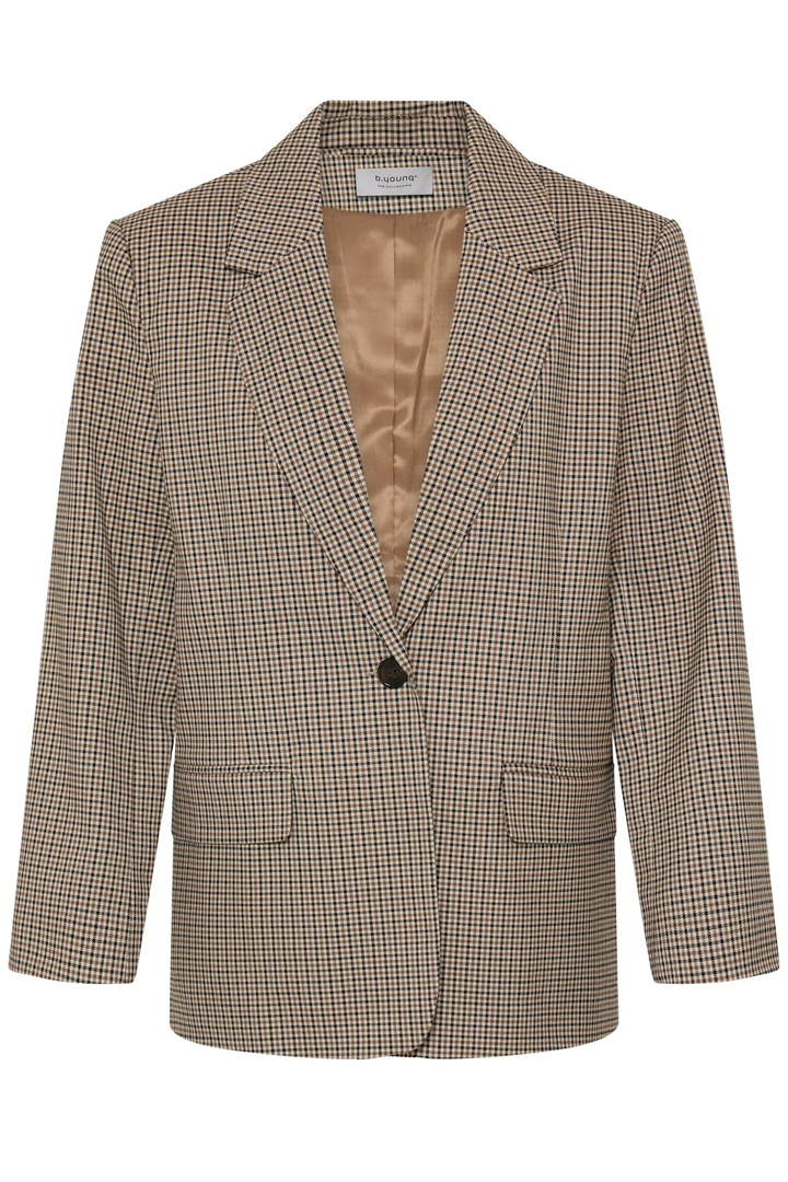 BYESTOLO Blazer Sepia Check / Green