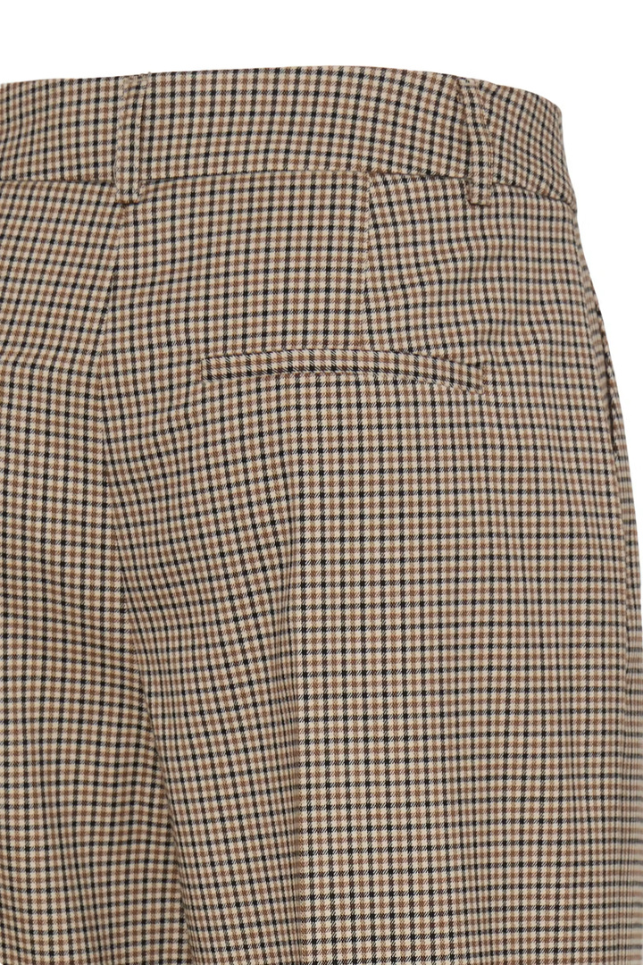 CITY STOLO Pants Sepia Check / Green
