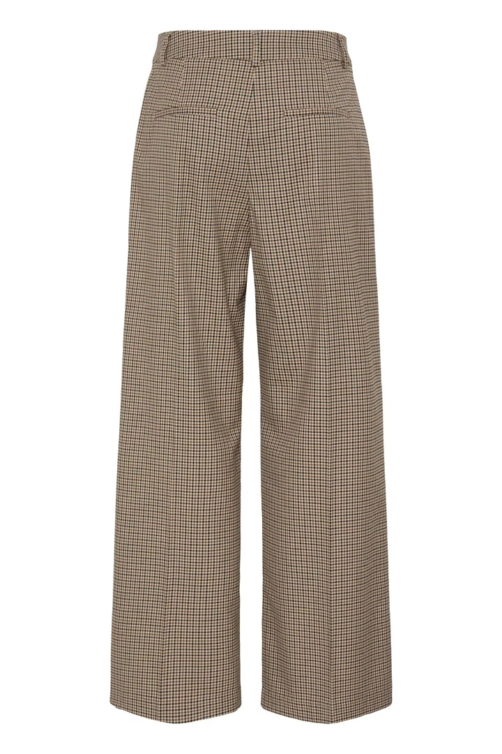 CITY STOLO Pants Sepia Check / Green