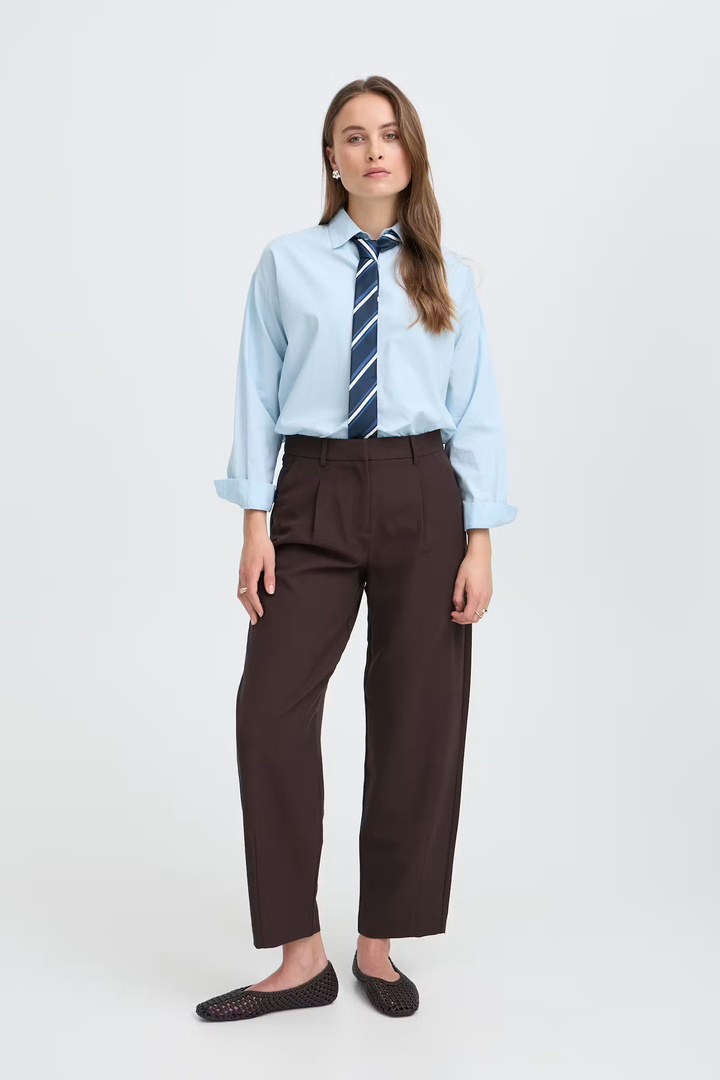 BYDANTA Pants Java Melange / Brown