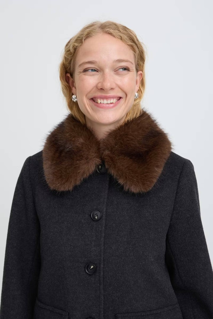 BYBECILA Outerwear Dark Grey Melange