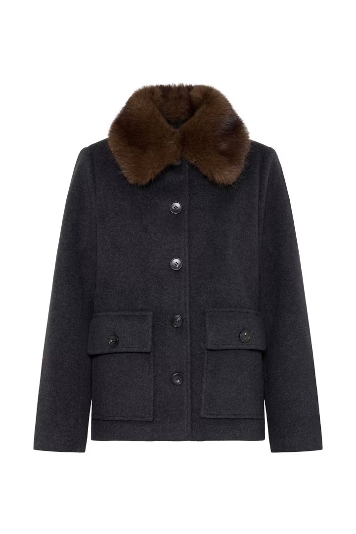 BYBECILA Outerwear Dark Grey Melange