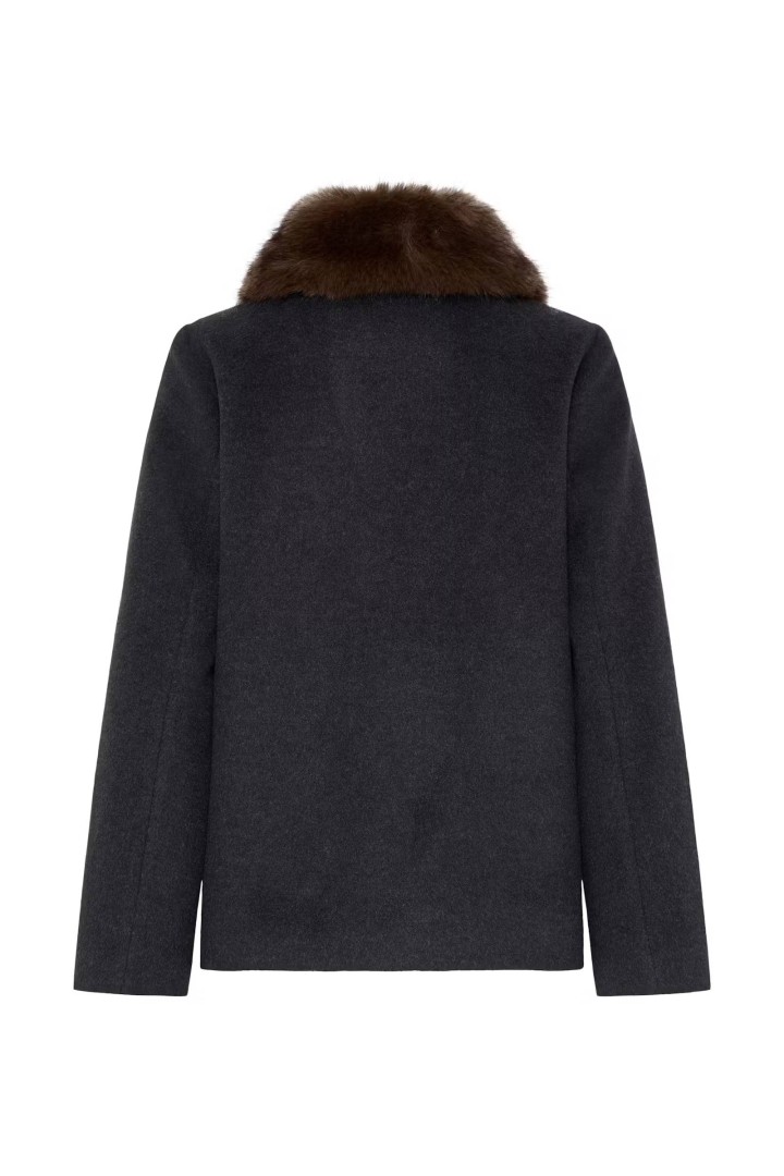 BYBECILA Outerwear Dark Grey Melange