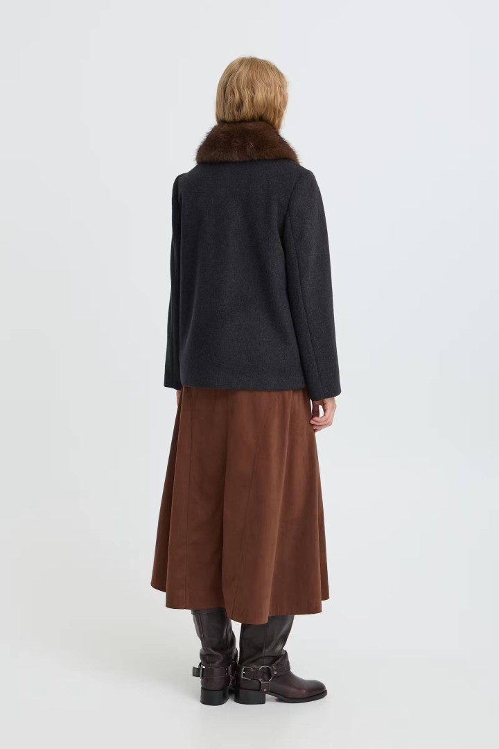 BYBECILA Outerwear Dark Grey Melange