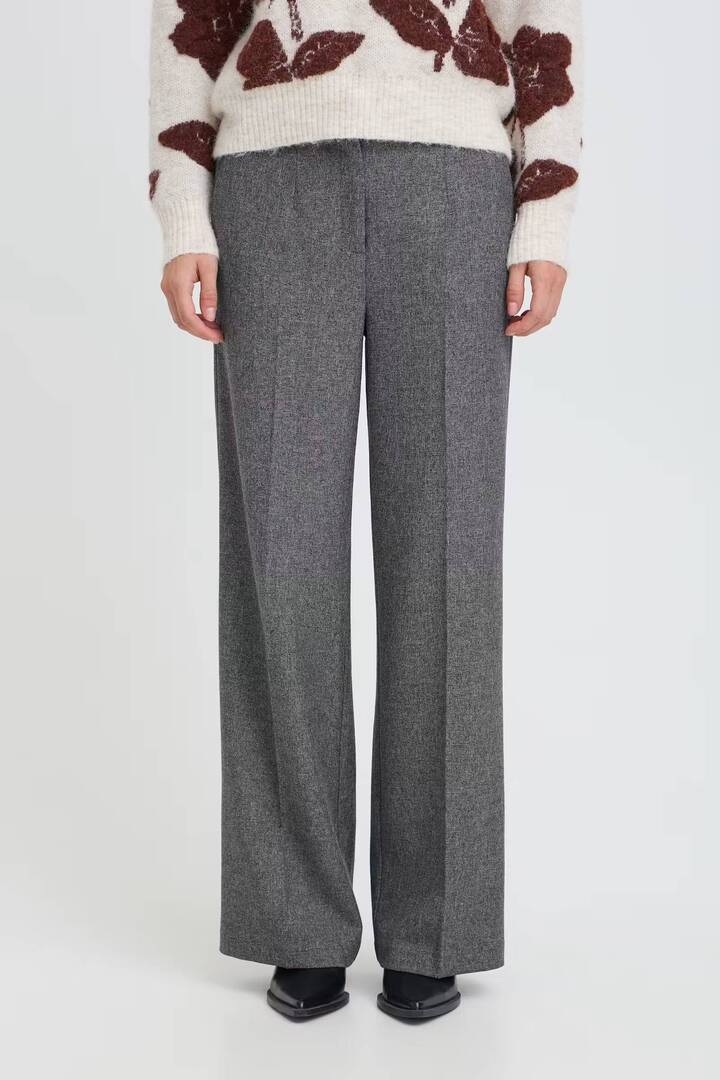 BYETONA Pants Mid Grey Melange