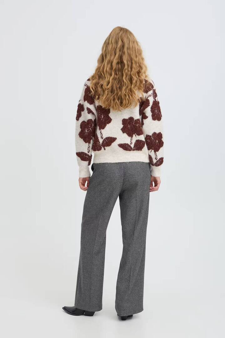 BYETONA Pants Mid Grey Melange