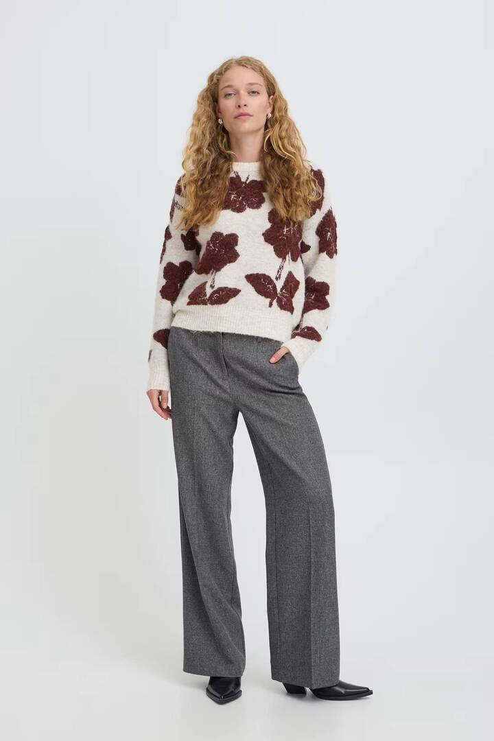 BYETONA Pants Mid Grey Melange