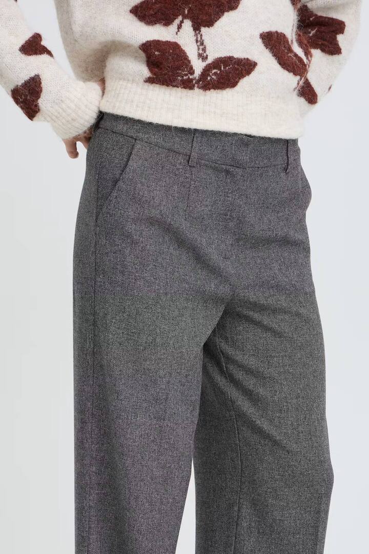 BYETONA Pants Mid Grey Melange