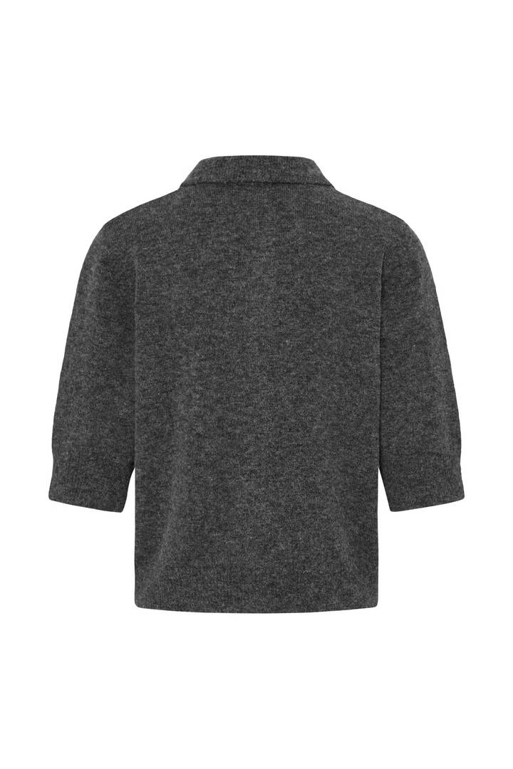 BYOFIRA Cardigan Dark Grey Mel. Argyle