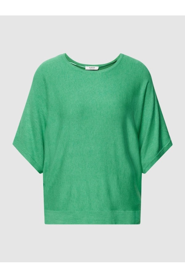 B.Young T-shirt with bat sleeves in mottled green