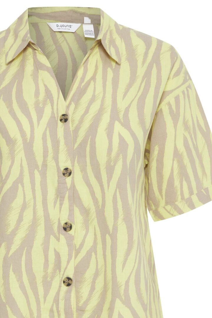 BYFALAKKA SHIRT SUNNY LIME ANIMAL PRINT