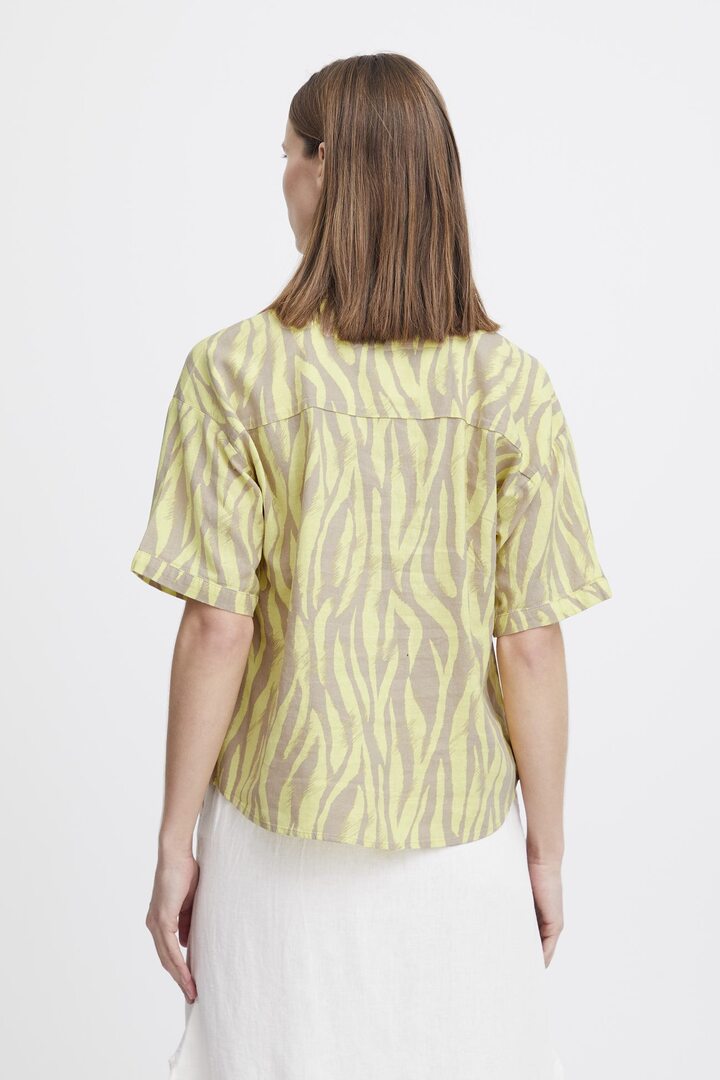 BYFALAKKA SHIRT SUNNY LIME ANIMAL PRINT