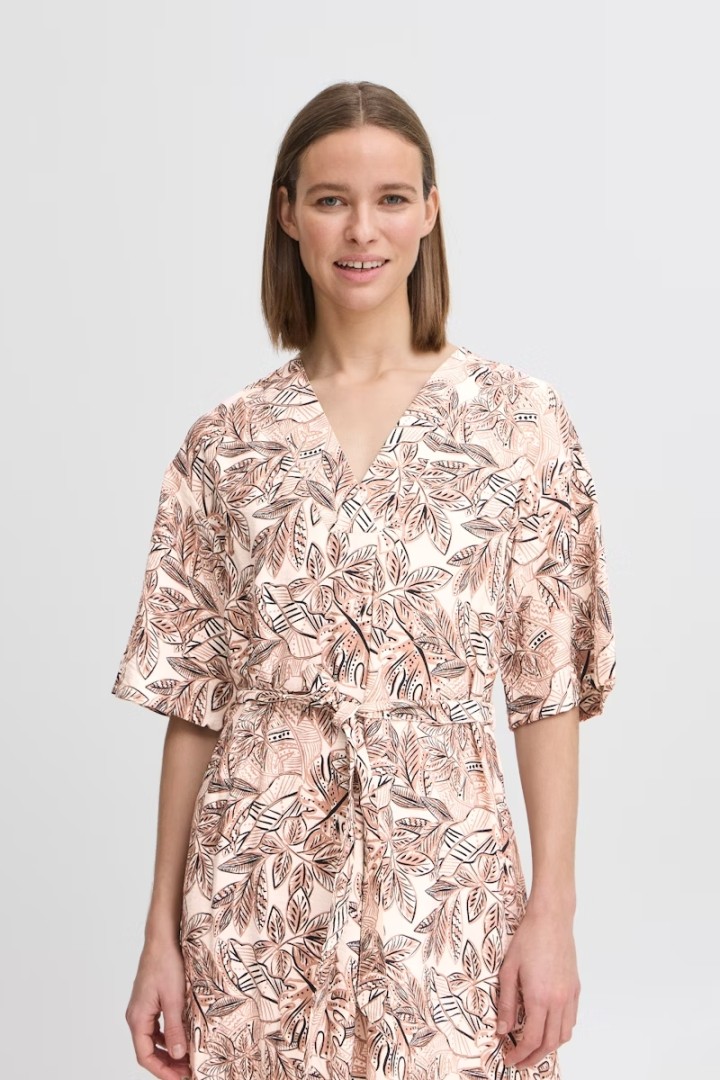 BYIBANO Midi Dress  Birch Leaf Mix 