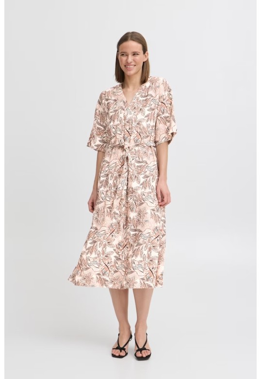 BYIBANO Midi Dress  Birch Leaf Mix 