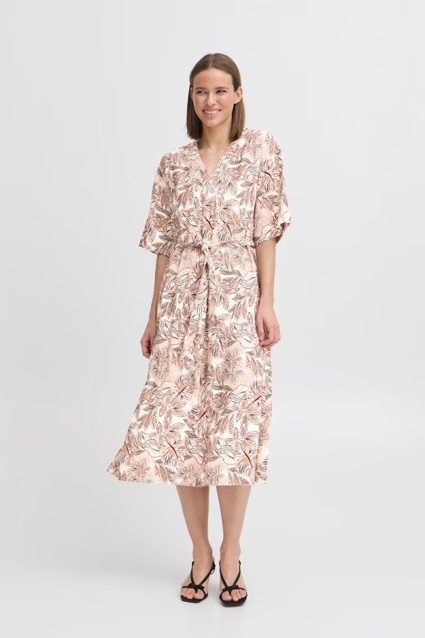 BYIBANO Midi Dress  Birch Leaf Mix 