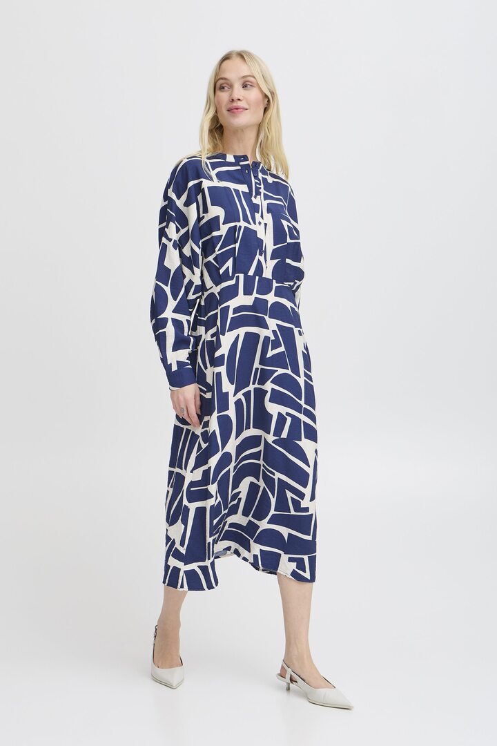 BYIHAMMA Dress Blue Geo