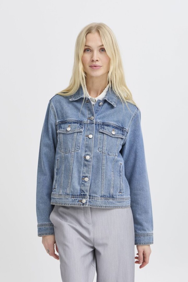 BYKERINA Casual jacket Mid Blue Denim