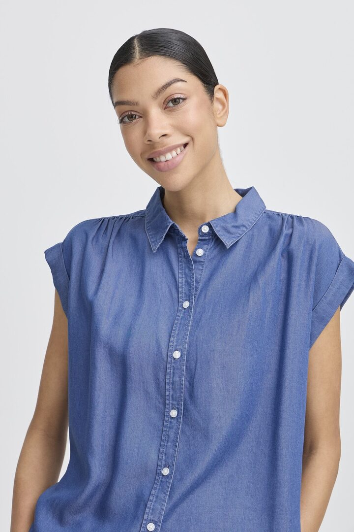 BYKOSMO Shirt Mid Blue Denim