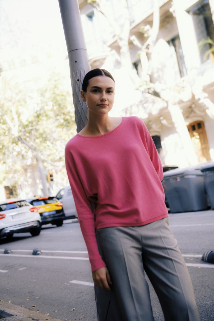 BYDANTA WIDE LEG PANTS Vetiver Melange