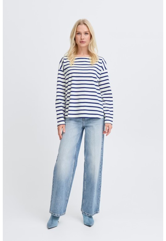BYRAMSI Pullover MEDIEVAL BLUE STRIPE