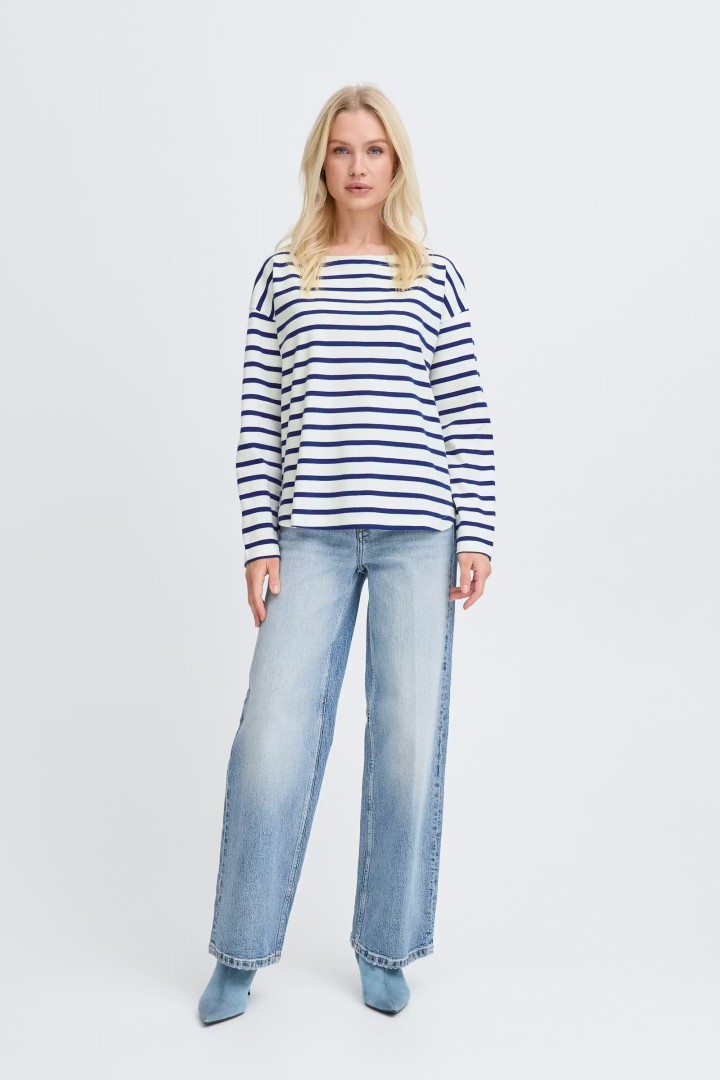 BYRAMSI Pullover MEDIEVAL BLUE STRIPE