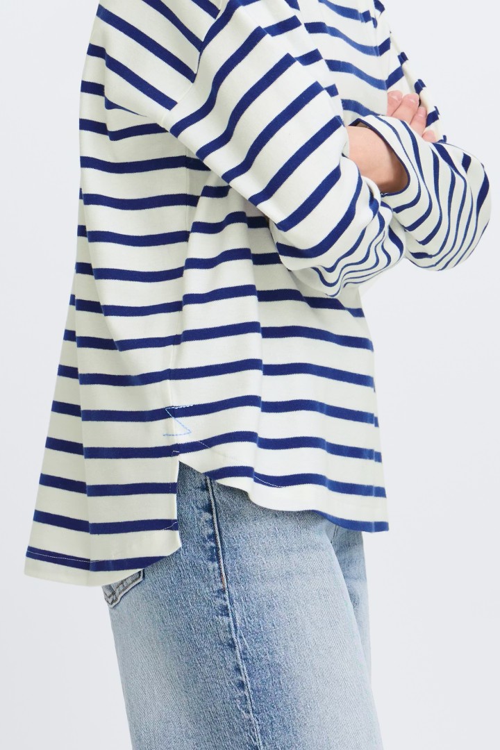 BYRAMSI Pullover MEDIEVAL BLUE STRIPE