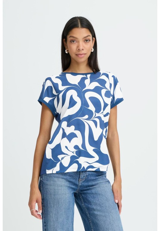 BYPANYA T-shirt MEDIEVAL BLUE SWIRLS
