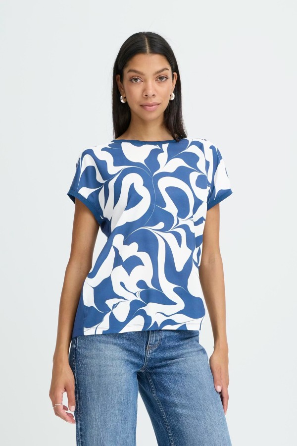 BYPANYA T-shirt MEDIEVAL BLUE SWIRLS