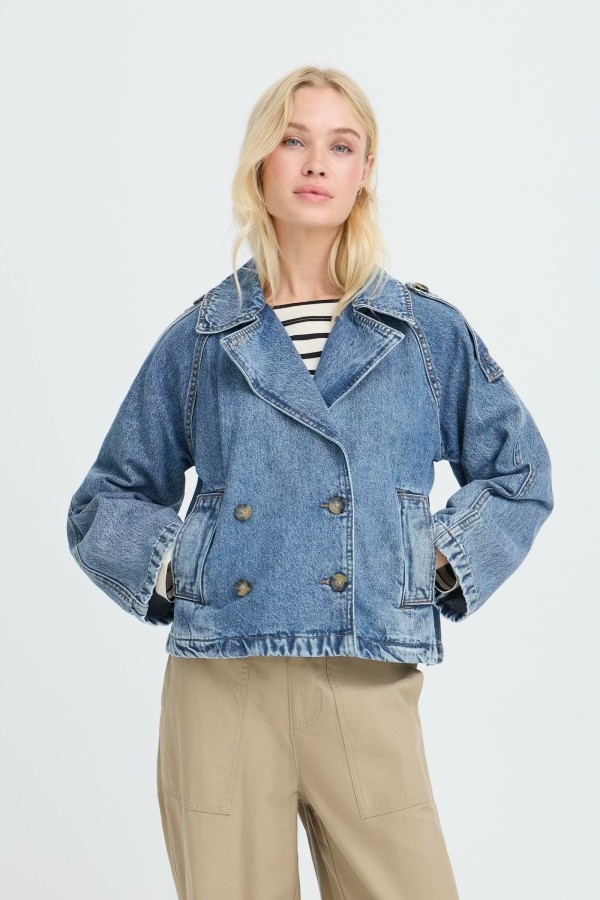 BYCITAN Casual jacket Mid Blue Denim
