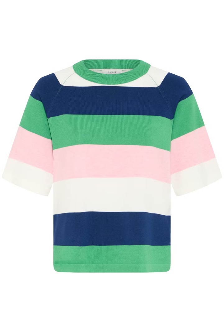 BYMMORLA Pullover PARFAIT PINK BLOCK STRIPE