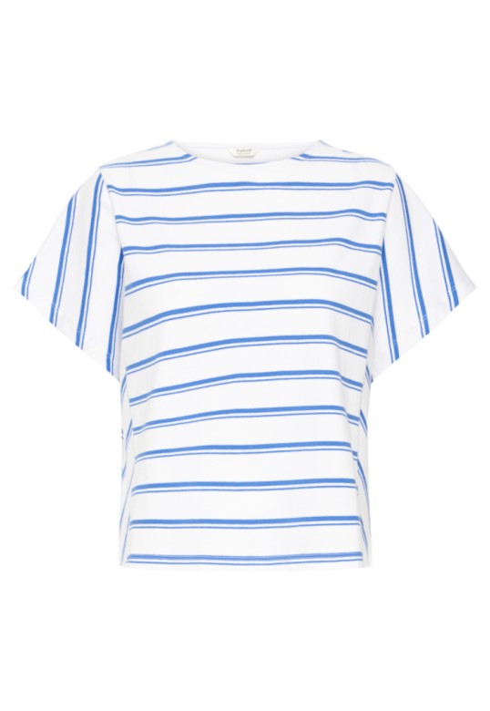 BYPANDINNA BAT WING TSHIRT BRIGHT WHITE/BLUE