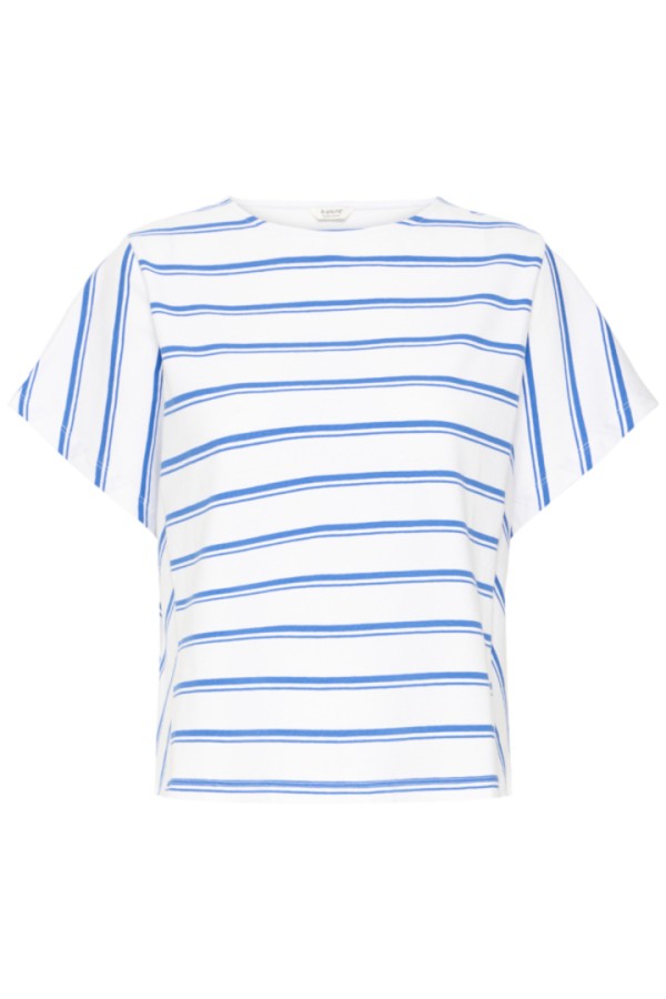 BYPANDINNA BAT WING TSHIRT BRIGHT WHITE/BLUE