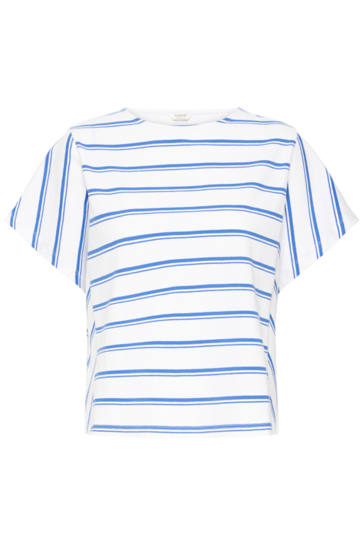 BYPANDINNA BAT WING TSHIRT BRIGHT WHITE/BLUE