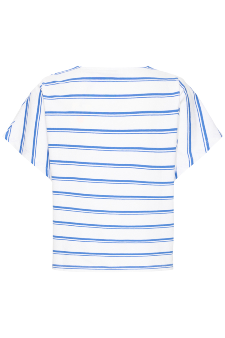 BYPANDINNA BAT WING TSHIRT BRIGHT WHITE/BLUE