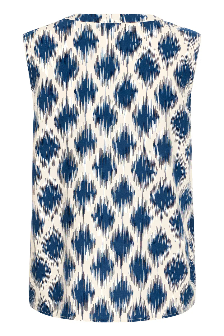 BYMMJOELLA Blouse Ogee Ikat With Blue