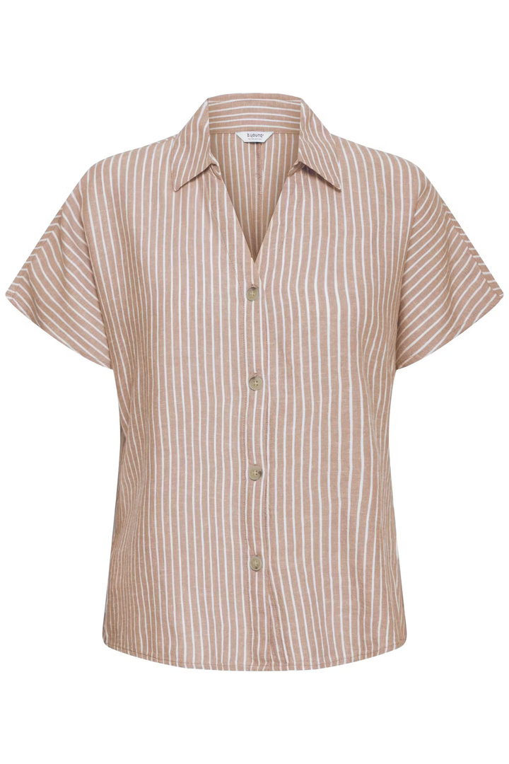 BYFALAKKA Shirt Woodsmoke Stripe / Brown