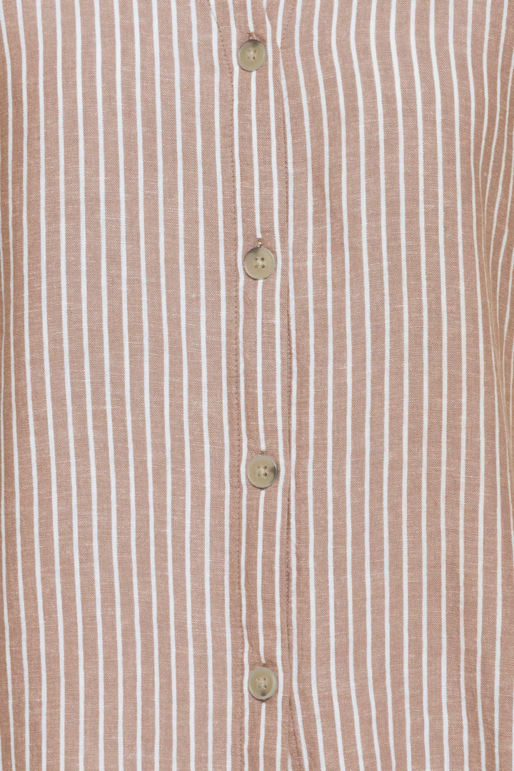 BYFALAKKA Shirt Woodsmoke Stripe / Brown