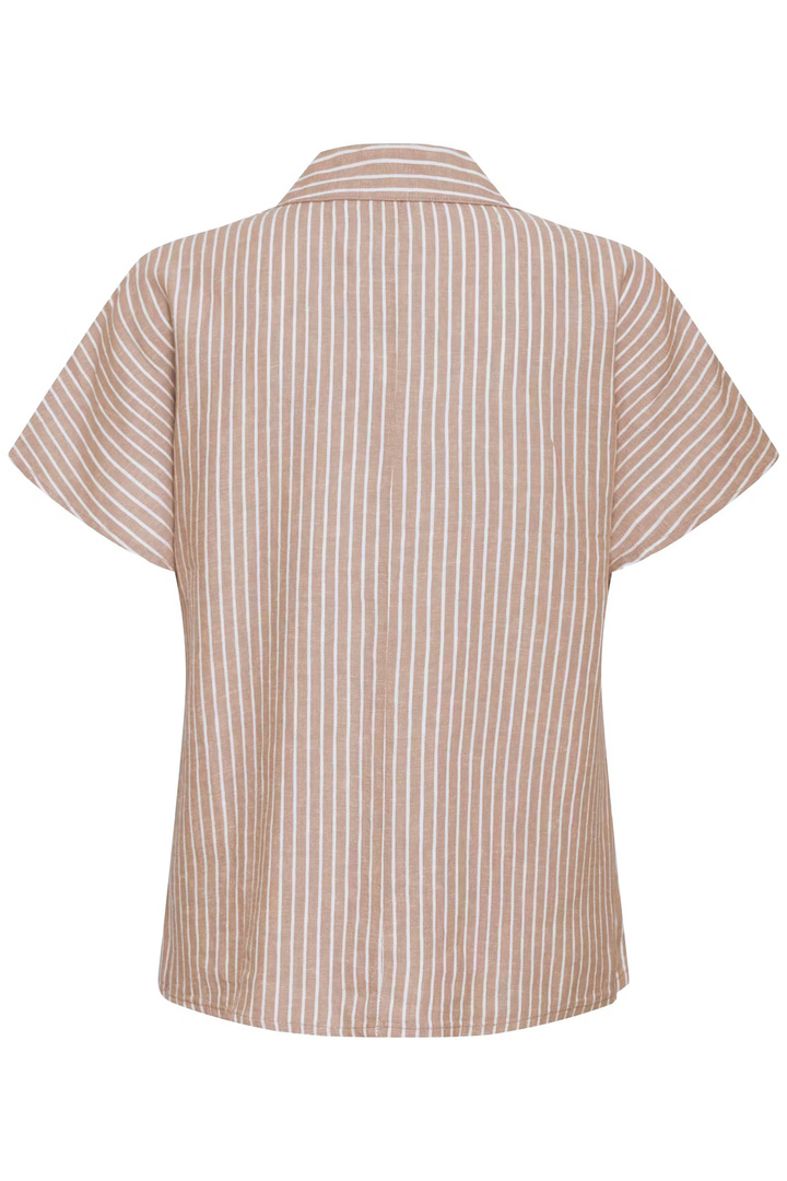 BYFALAKKA Shirt Woodsmoke Stripe / Brown