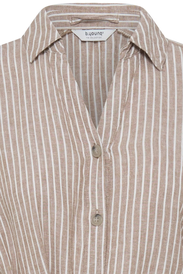 BYFALAKKA Dress Woodsmoke Stripe / Brown