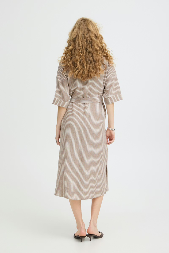 BYFALAKKA Dress Woodsmoke Stripe / Brown