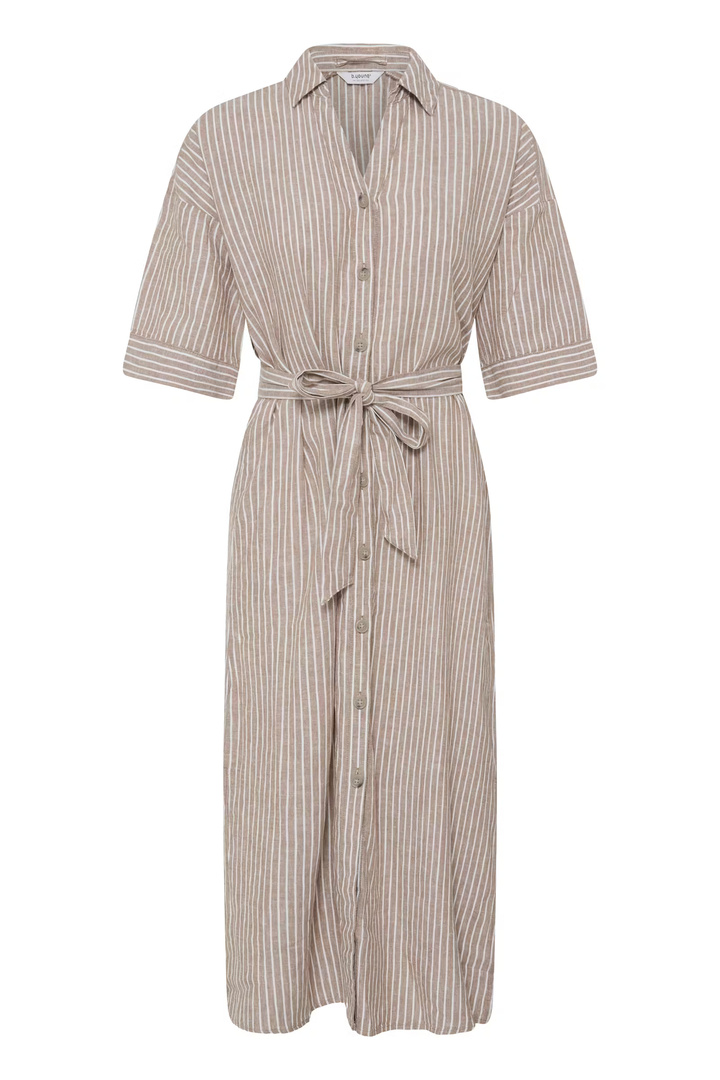 BYFALAKKA Dress Woodsmoke Stripe / Brown