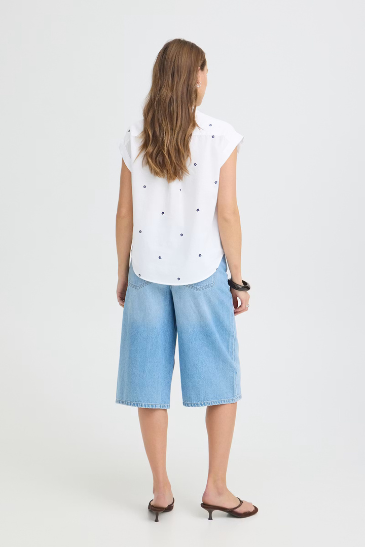 BYISILAS Shirt Medieval Blue Flower