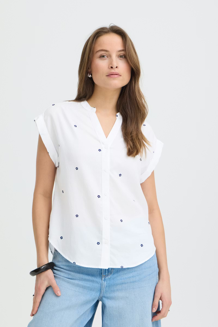 BYISILAS Shirt Medieval Blue Flower